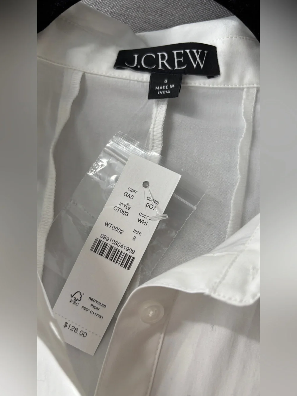 J.Crew Puff-sleeve button-up shirt